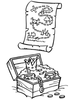 A coloring page of piet piraat